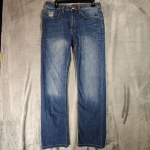 Cinch Mens Straight Leg Denim Jeans Medium Wash Blue Western Pants 31x32